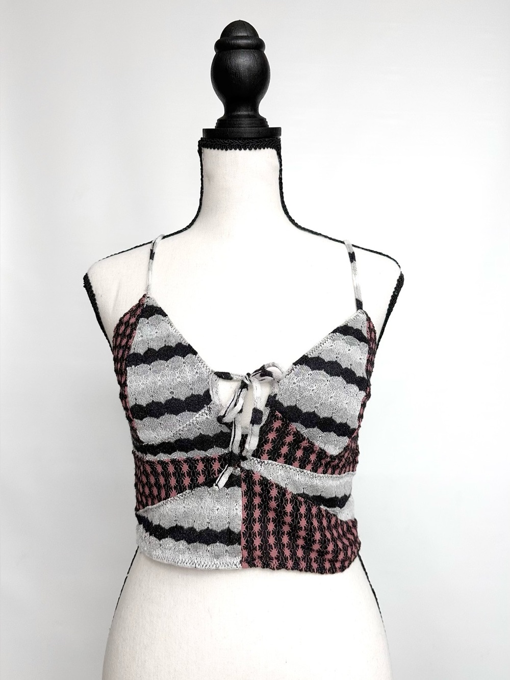 FP Tie-Front knit crop Cami